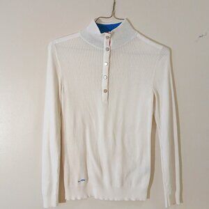 Ralph Lauren-Lauren Active snap ribbed sweater - white size M
